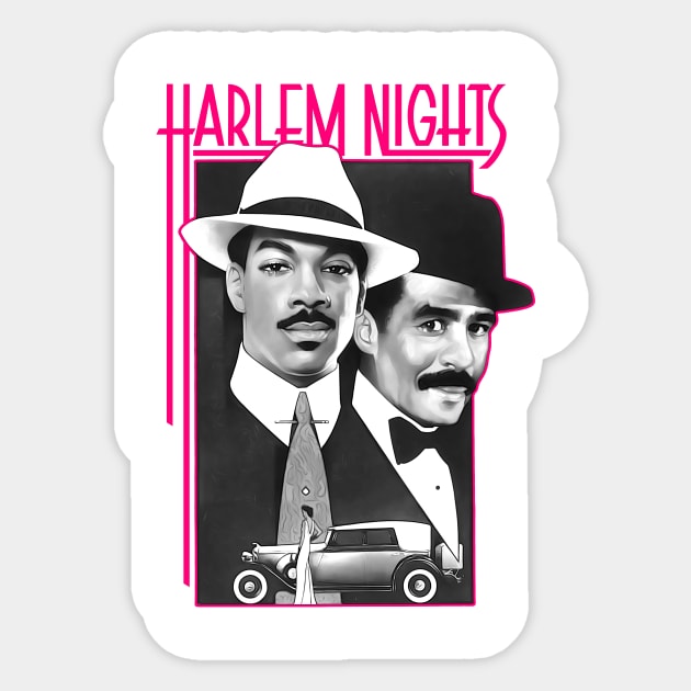 Harlem Black Pink Night Sticker by Testeemoney Artshop